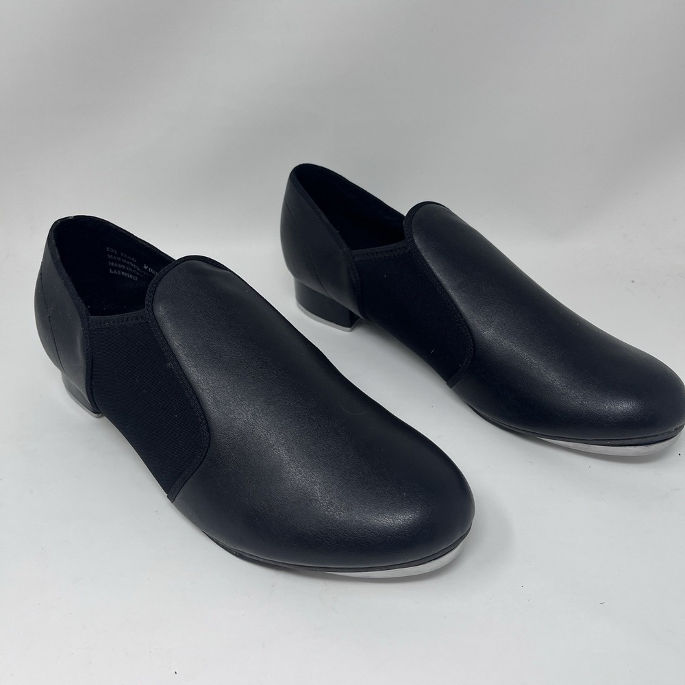 Revolution Womens 13AD Tap Shoes Black Intro Stretch Slip On Jazz Dance Boots